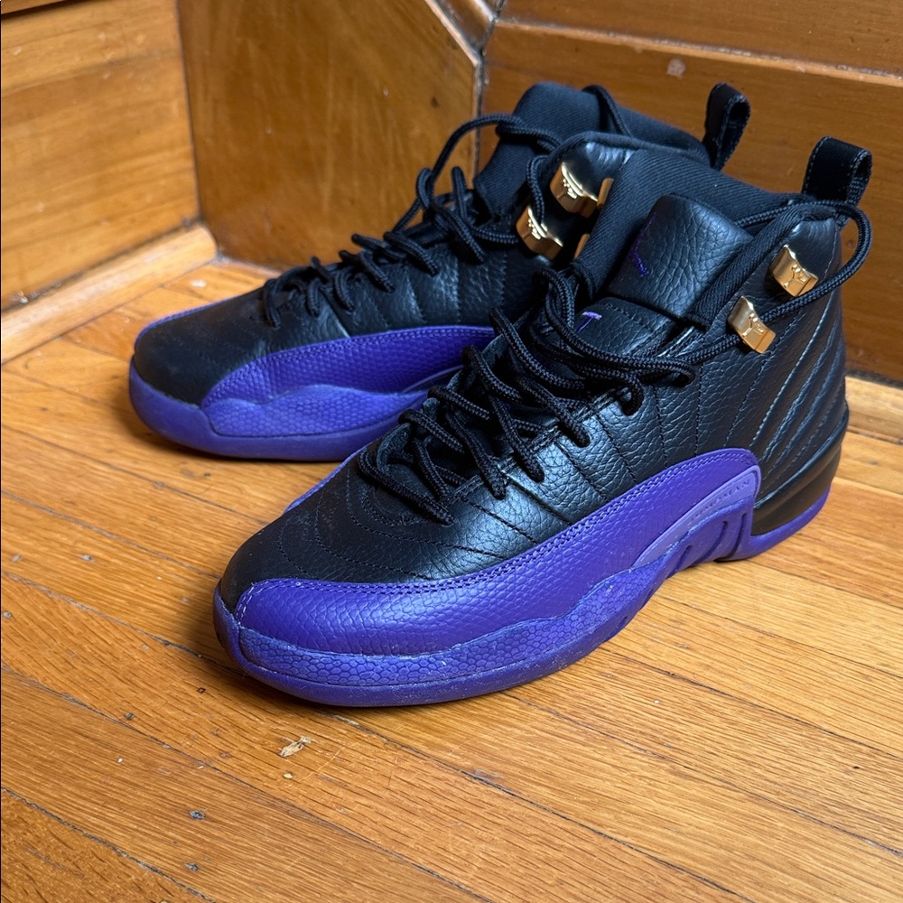 Jordan Kids Sneakers Black Purple Gold